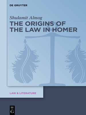 cover image of The Origins of the Law in Homer